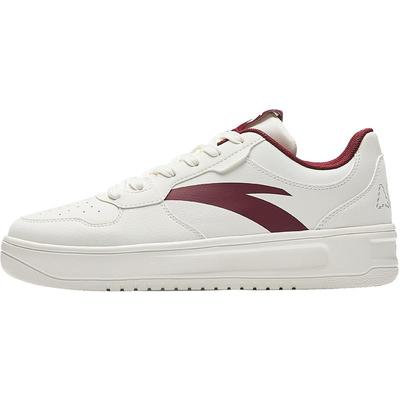 安踏男鞋板鞋小白鞋复古白红色