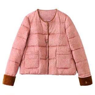 新中式国风羽绒服女短款2025冬季新款高端品牌小个子加厚保暖外套