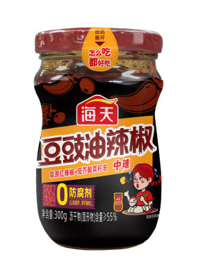 海天豆豉油辣椒油泼辣子拌饭酱