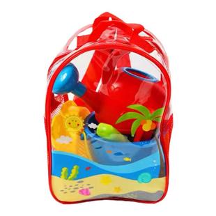 Hape儿童沙滩便携收纳套装宝宝玩沙子挖沙工具小铲子桶海边玩戏水