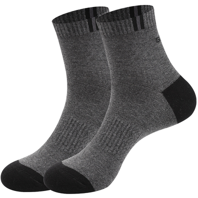 浪莎运动男士纯棉透气中筒袜秋冬