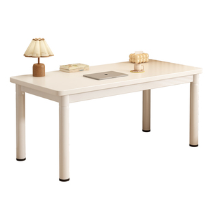 实木电脑桌台式家用卧室简易白色书桌简约现代办公学习桌2026新款