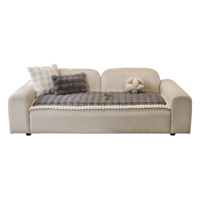 毛绒沙发垫秋冬加厚毛绒坐垫