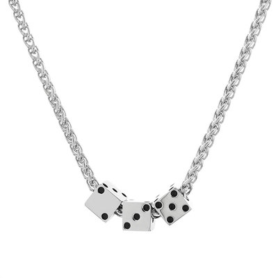 ACITY喜城骰子项链钛钢不掉色