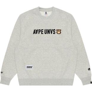 Aape旗舰男装秋冬猿人军团毛巾徽章潮流休闲厚绒圆领卫衣B379XAN