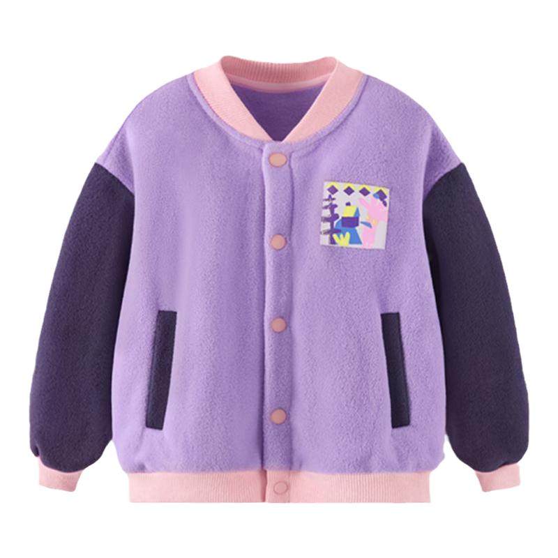 女童外套冬季婴儿上衣加绒加厚男童衣服秋冬小宝宝冬装儿童棒球服