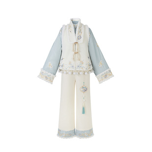 云藏月绣 竹梅双清 原创国风中式比甲改良宋裤日常汉服女套装秋冬