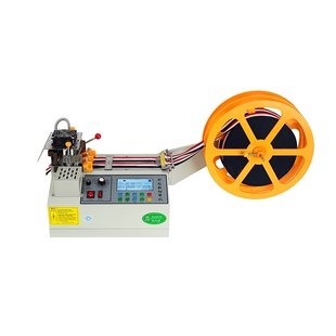 直驱切带机全自动电脑冷热切带机织带拉链魔术贴松紧带热切切割机