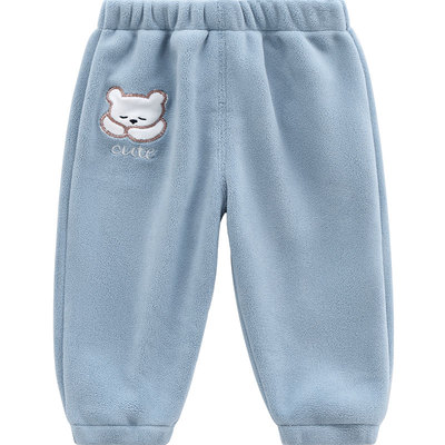 宝宝春秋冬加绒保暖长裤