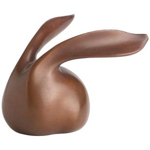 紫铜兔子车载小摆件手把件书房家居装饰品工艺品情人节礼物礼品