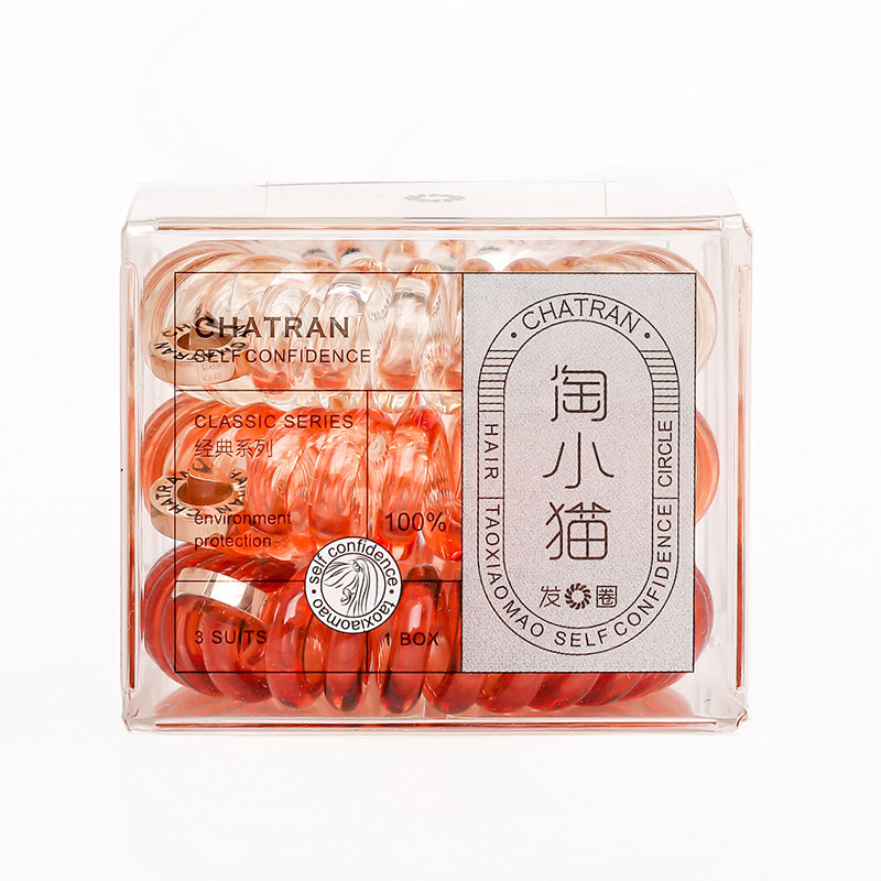CHATRAN典发圈大师电话线无痕高端发饰淘小猫奢华百搭发绳发饰