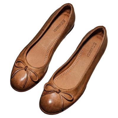 曼晨「会呼吸的马皮」马皮芭蕾鞋