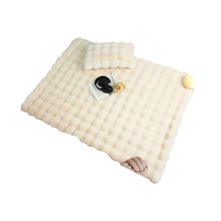 3D泡泡奶油风兔毛绒地毯地垫卧室床边毯客厅飘窗垫沙发毛毯茶几垫