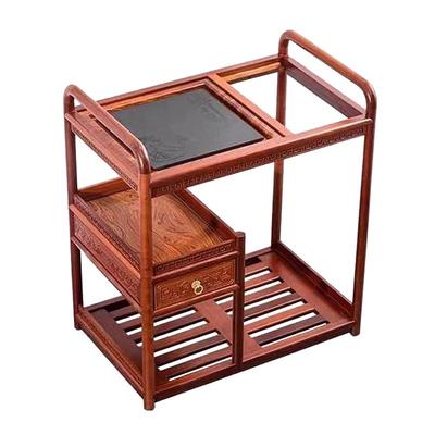 新中式花梨木烧水壶一体茶车茶几