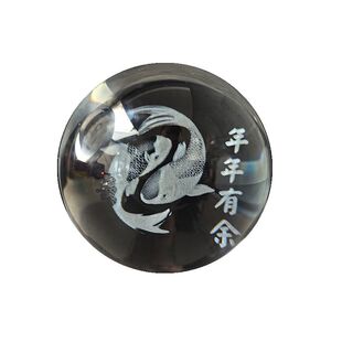 3D内雕水晶球假山流水配件风水球玻璃球开业乔迁礼品风水摆件批发
