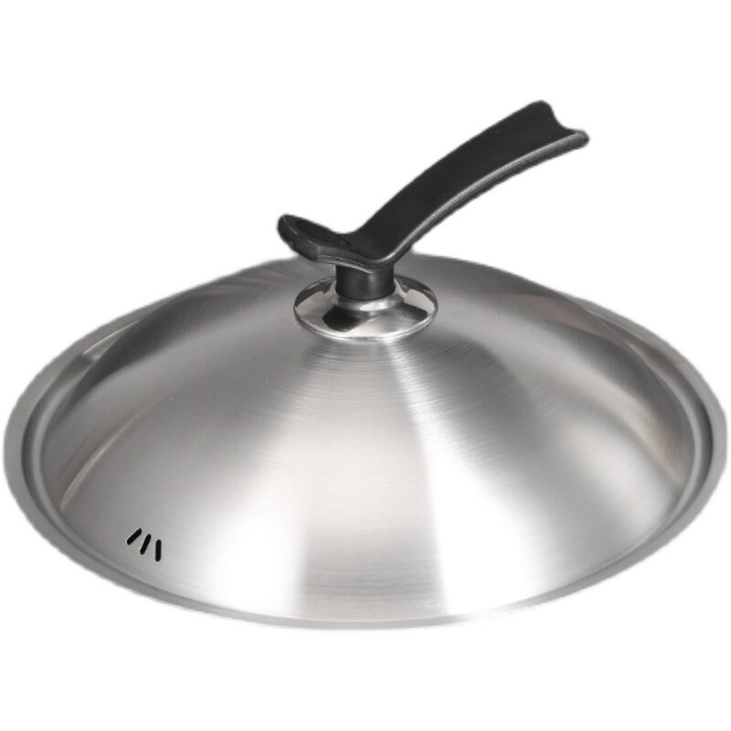 不锈钢锅盖全钢家用加高炒菜锅铁锅盖子可立锅盖30CM32cm特厚锅盖