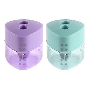 德国辉柏嘉冰淇淋色自锁卷笔刀可爱小巧便携削笔器多彩三角形小学生手动单孔铅笔刀儿童幼儿园用笔刨转笔刀