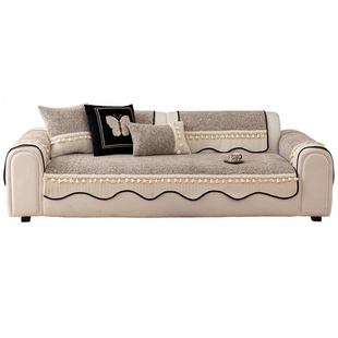 2026新款四季通用沙发垫固定防滑异形高级直排皮沙发坐垫套罩盖布