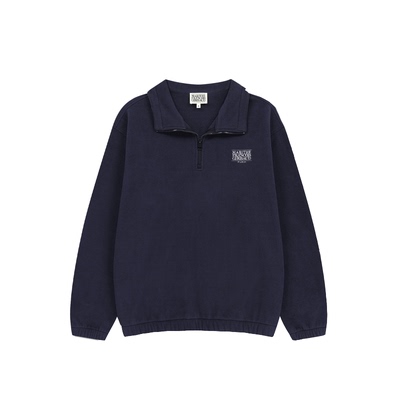 MARITHE经典LOGO半高领抓绒卫衣