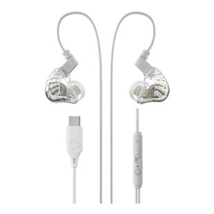 HP惠普专业HIFI入耳式有线耳机透明高颜值学生党音乐游戏通用女生