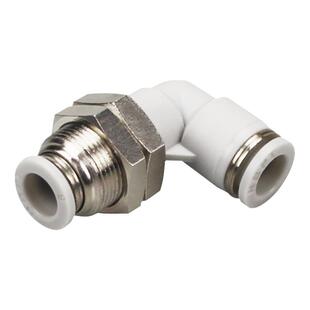 气管拐角接头穿板PLM 04/6/8/10/12气动快插L型串板16mm隔板弯头