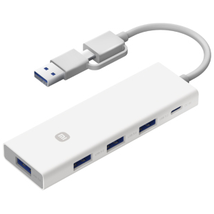 小米四合一双头分线器 转换器数据传输转接头 USB 3.0高速传输 多接口传输 支持热插拔