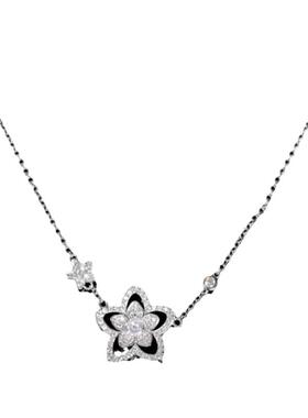 在逃公主 霜花宝石项链 花仙子 镀18K金 复古繁花 小花朵锆石颈链