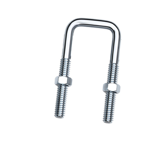 镀锌方型U型管卡直角螺栓丝卡扣抱箍加长固定器连接件方形M6M8M10