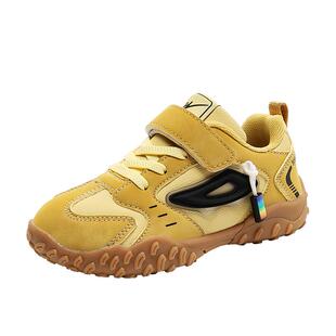 双星男童运动鞋子2026新款秋季皮面防水防滑小男孩跑步女童阿甘鞋