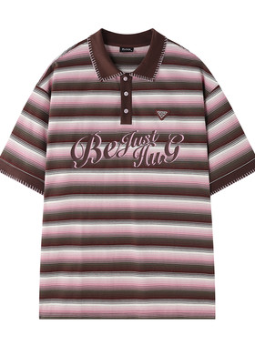 BJHG条纹polo衫2026新款男女款夏