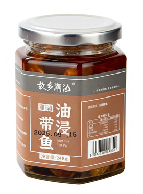 潮汕油浸咸带鱼罐头即食下饭菜