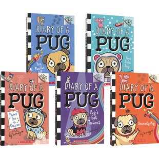 学乐大树系列 Diary of A Pug 哈巴狗日记12册 Branches英语全彩桥梁书 Pug Blasts off Pug's Got Talent  英语读物 英文原版进口