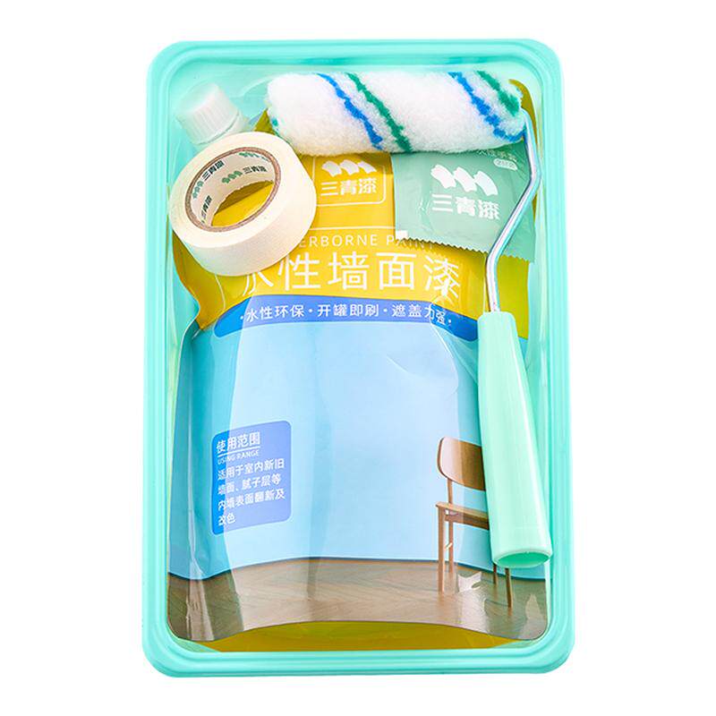 三青漆悬浮电视背景墙面乳胶漆客厅沙发家用空调出风口黑色漆自刷