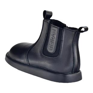 贝然儿童靴女童真皮靴矮靴短靴中筒女宝加绒棉靴男童骑士靴马丁靴