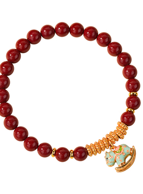 2026年正品小金马朱砂招财手串马年本命年单圈转运手链女款礼物