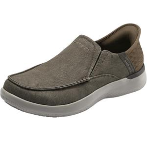 闪穿鞋Skechers斯凯奇slip ins春男一脚蹬休闲鞋软底舒适网面透气
