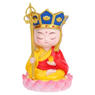 九华山地藏王菩萨创意树脂装饰品摆件佛祖小和尚伴手礼物家居玩偶