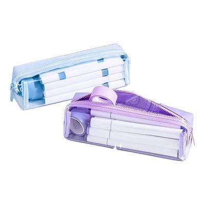 得力莫兰迪色系牛津布笔袋儿童