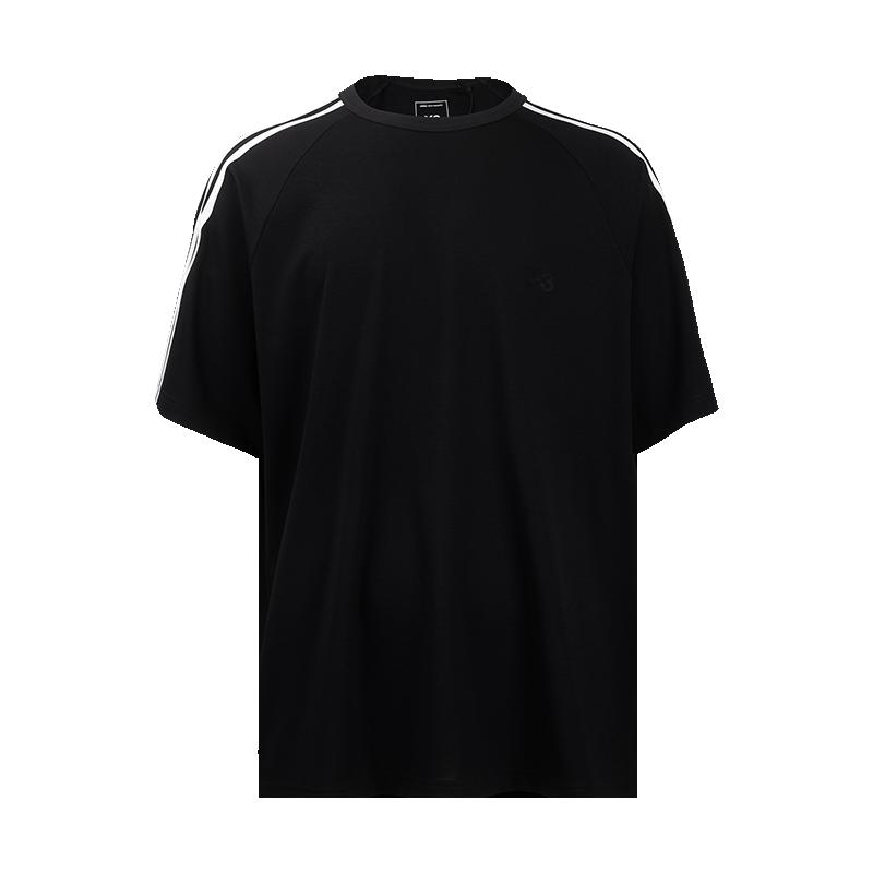 Y-3字母logo三条纹短袖T恤男