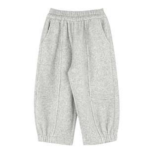 大耳象女童加绒收口裤冬季新款儿童休闲日常运动宽松