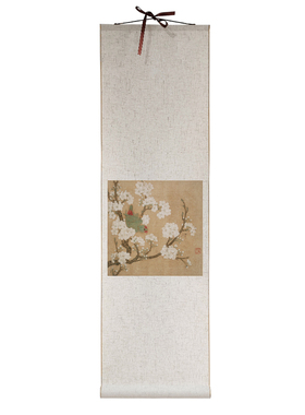 果熟来禽图枇杷山鸟图挂画卷轴