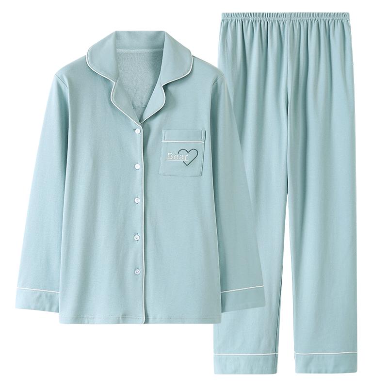 睡衣女春秋款纯棉长袖女士2025年新款秋季全棉家居服女款秋冬套装