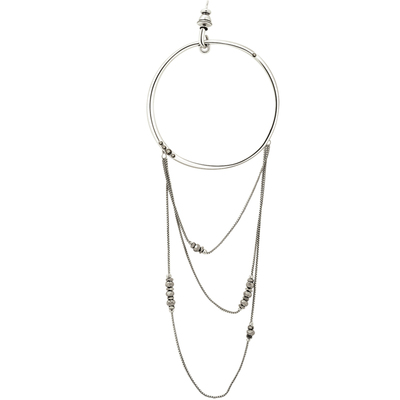 时尚风银色金属大方耳饰品