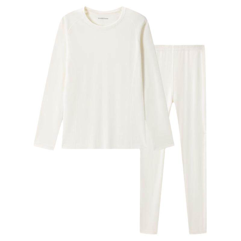 【吸湿速干抗静电】舒雅女士莫代尔亲肤运动秋衣圆领保暖内衣套装