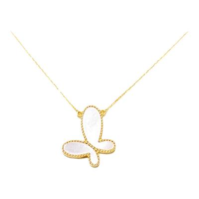 22K金无敌珠边款蝴蝶项