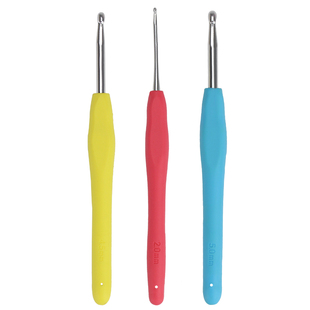 软柄勾针工具套装手工diy编织毛衣针毛线硅胶初学者钩针材料包