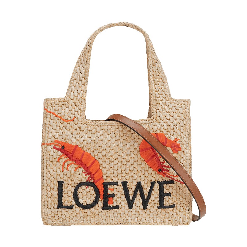 LOEWE/罗意威小虾刺绣图案手提包