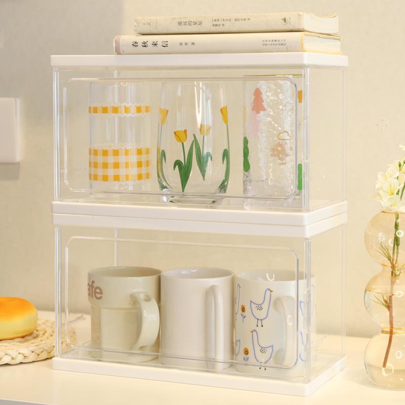 防尘杯子收纳置物架马克杯架桌面水杯茶杯家用展示架玻璃杯放置柜