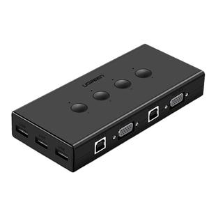 绿联VGA KVM切换器VGA四进一出显示屏键鼠四台电脑一套键鼠显示器