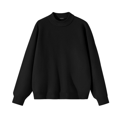 真维斯黑色毛衣男款保暖羊毛衫